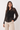 Chiffon Tie-Neck Blouse in Black- Size: XL (Fits XXXL)