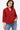 Cotton Embroidered Blouse in Maroon - Size: XXL