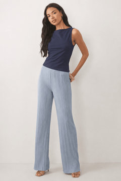 Pleated Wide-leg Trousers - Size: S