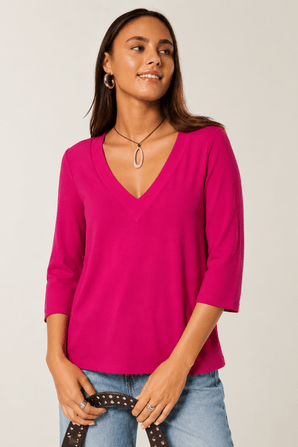 ♦︎ Viscose V-Neck Top - Size: S