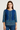 Blue Paisley Pattern Blouse - Size: M