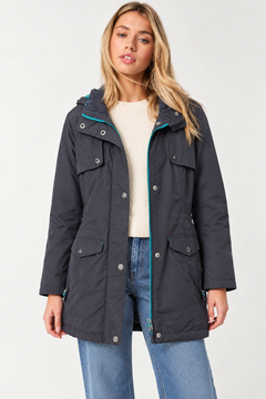 Windproof Hooded Parka Coat - Size:S/M
