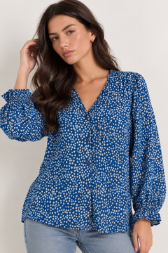 Ditsy Floral Blouse in Viscose- Size: S