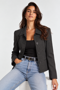 Charcoal Pinstripe Blazer - Size: M