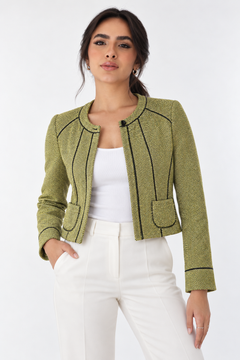 Tweed / Bouclé Short Jacket - Size: M/L