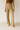 Vintage Trousers in Warm Beige and Gold Pattern - Size: M