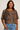 Leopard Print Top in Earthy Brown and Black Tones _Size: M
