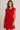 Bright Red Shift Dress with Comfortable Fit- Size: S