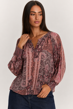 Viscose Blouse with Pink Tones - Size: S/M