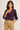V Neck Purple Blouse - Size: XS