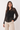 Chiffon Tie-Neck Blouse in Black- Size: XL (Fits XXXL)