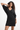 Charcoal Black Mini Dress in Pure Wool- Size: S