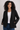 Sleek Open Front Blazer with Patch Pockets- Size: M/L
