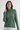 Ribbed Turtleneck  Sweater in Deep Forest Green- Size: L