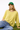 Casual Sweater in Light Yellow- Size: XXL