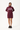 Wool Cashmere Jumper Dress in Rich Burgundy - Size: M