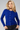 Pure Wool Cardigan in Royal Blue-Size: XXL