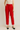 Pleated Red Pants With Pockets - Size: M