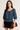Dark Blue Plaid Blouse- Size: S