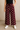 Burgundy Polka Dot Pants - Size: M