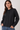 Band Collar Blouse with Patterned Embroidery- Size: XXL