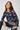 ♦︎ Dark Floral Viscose Blouse - Size: S