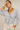 Navy Stripe Twist Front  Blouse - Size: L