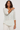 White Cotton Blouse with Teal Print - Size: L