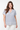 White & Blue Embroidered Nightwear- Size: XXL