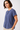 Short Sleeve Blouse in Muted Blue- Size: XL