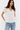 Crisp White V-Neck Blouse in Viscose- Size: M
