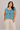 Teal Tassel Blouse in Viscose- Size: XL/XXL