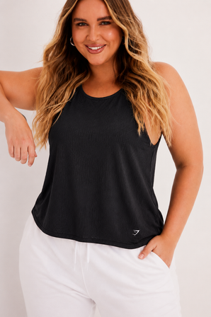 Gym Tank Top in Textured Fabric - Size: XXL