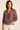 Sheer Bow-neck Blouse in Moka Brown - Size:M/L