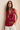 V-Neck Blouse in Maroon- Size: XS