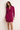 100% Cashmere Sweater Dress in Deep Magenta-Size: M