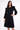 Viscose Midi Dress with Ruffled Shoulders- Size: S/M