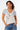 Striped Bird Motif Tee in Cotton - Size: M/L