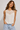 Cream Cutout Neck Blouse - Size: M
