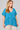 Aqua Crinkle V-Neck Top - Size: XXL/XXXL