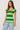100% Cotton Tee with Bold Strips- Size: XS/S