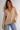 Textured V-Neck Blouse in Peach- Size: XL/XXL
