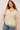 Beaded V-Neck Top in Soft Cream- Size: XXXL