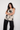 Cream and Black Floral Top- Size: L