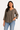 100% Linen Blouse in Olive Green - Size: L