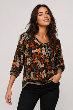 Colorful Knit Top in All Viscose- Size: L