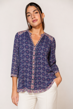 Lavender Blossom Blouse in Viscose- Size: M/L