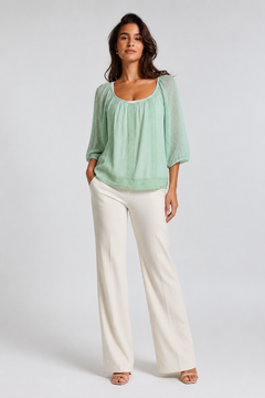 Dobby Dot Blouse in Viscose- Size: M