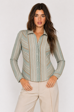 ♦︎  Blue Brown Shirt - Size: M