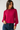 Shirred Neck Blouse in Fuchsia - Size: L